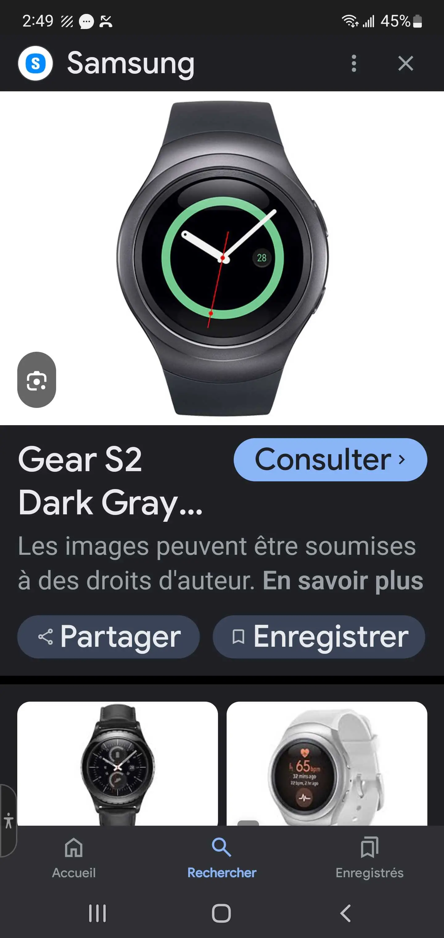  Smart watch samsung gear s2 