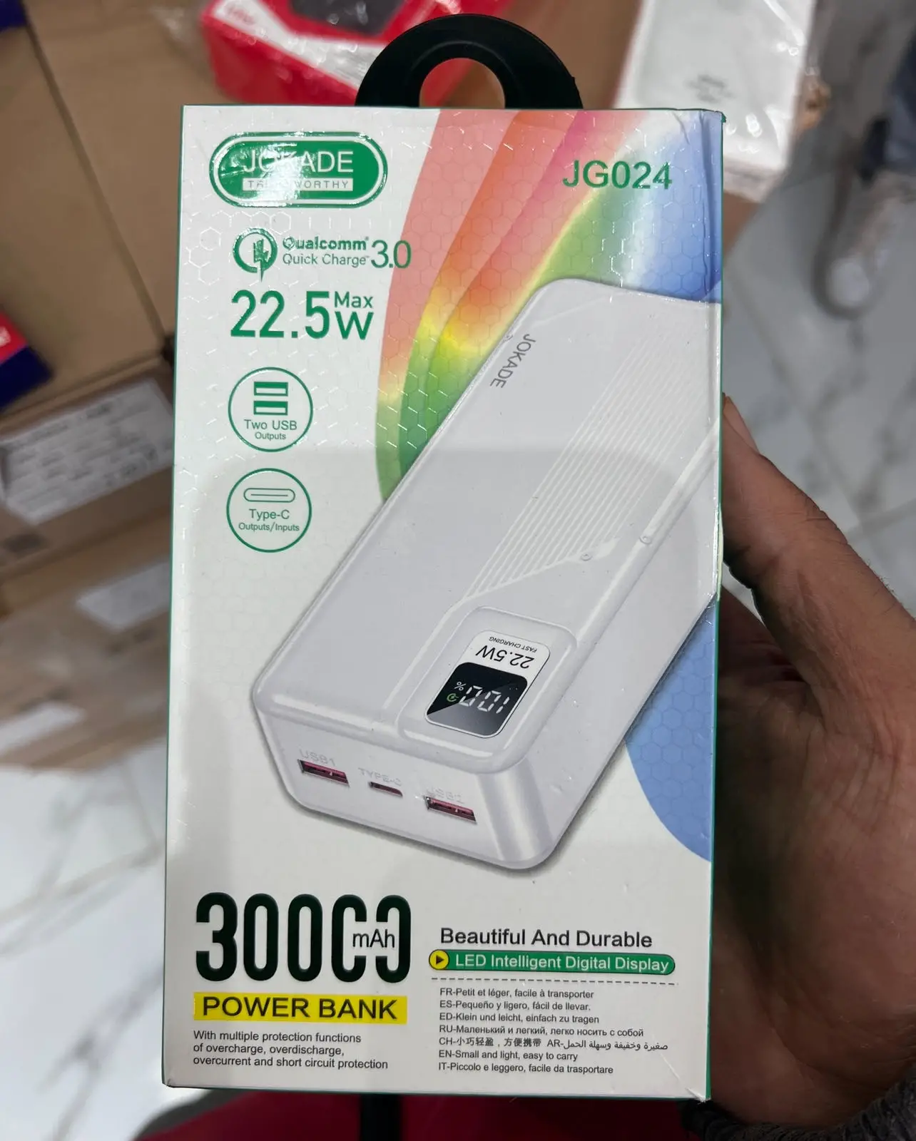  Power Bank 30000Mah Fast Charging 22.5W Max - JOKADE JG024 Cachetè 