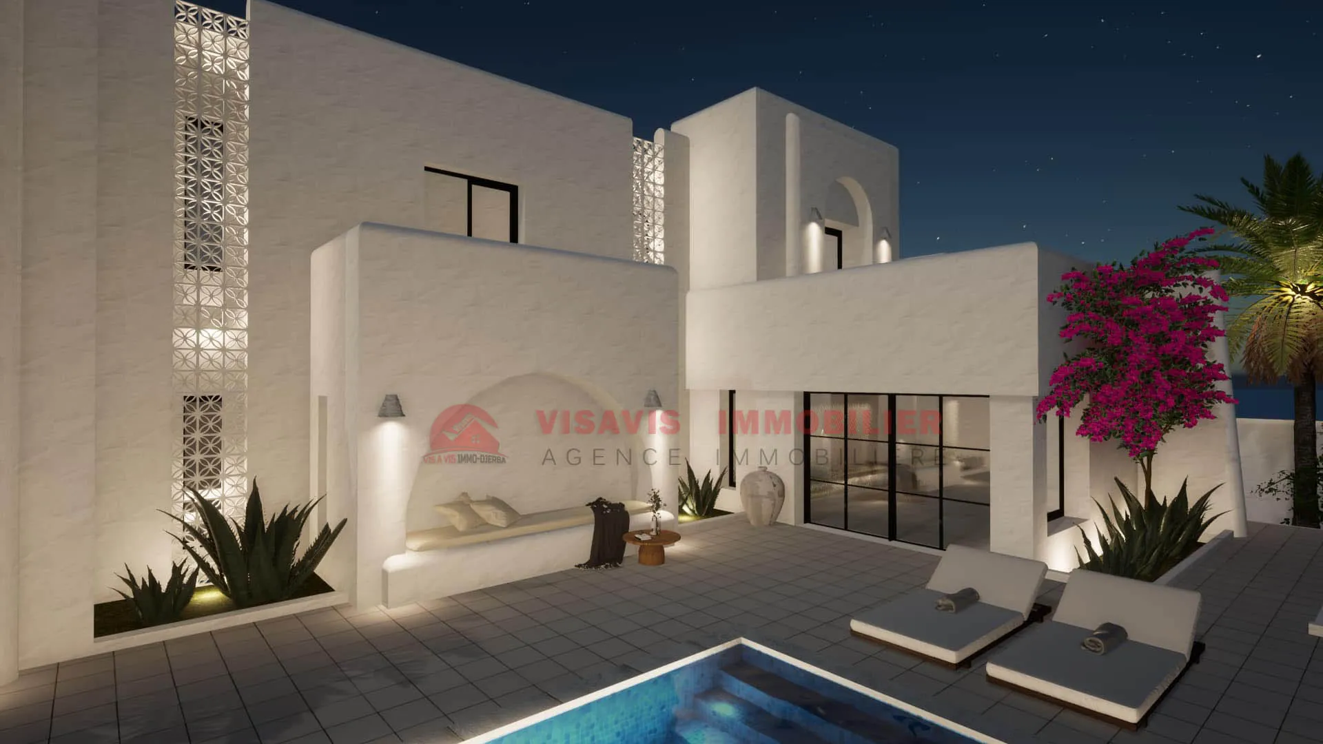  CONSTRUCTION CLÉ EN MAIN - VILLA AVEC PISCINE ZU DJERBA - RÉF P691 