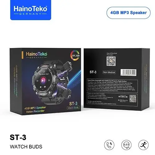  Haino teko ST-3 Smart Watch avec Ècouteurs sans fil Au Meilleur Prix en Tunisie 