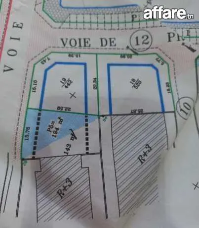  Terrain Fait l'angle à Bouhsina Prés de la Nouvelle Ecole Française 