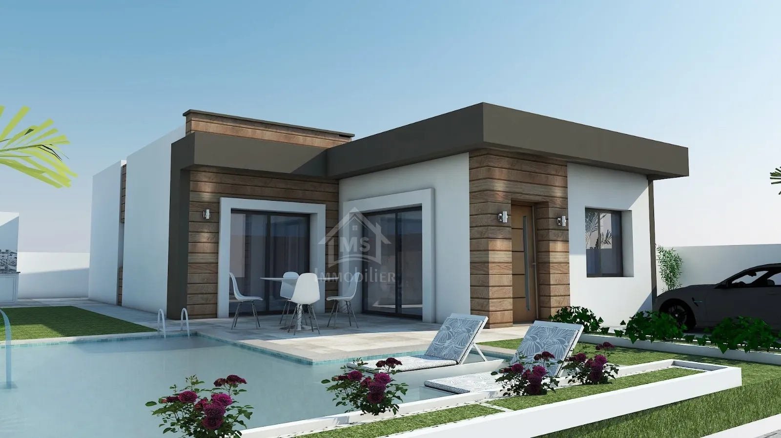  Villa sur plan avec piscine à vendre à Hammamet Sud 51355351 