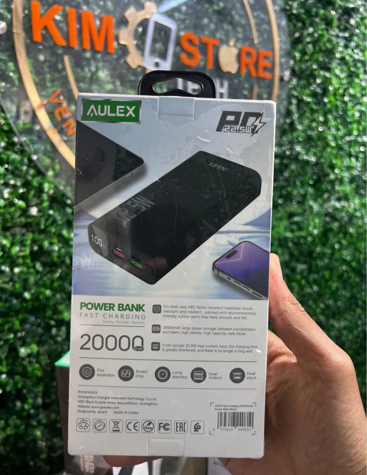  Power Bank 20000Mah 22.5W Super Fast charging Aulex AP08 Cachetè en super ProMotion 