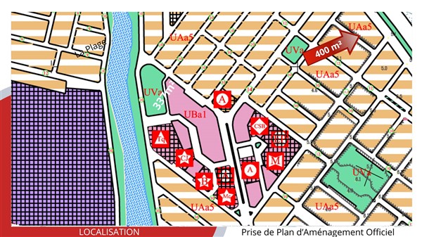    Terrain de 400m2 à 470 d