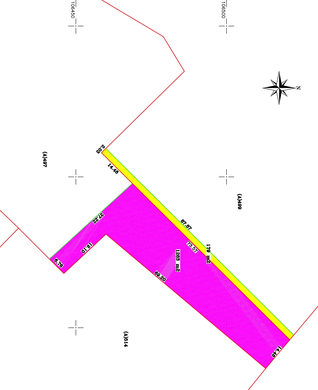    Lot de 1463 m2