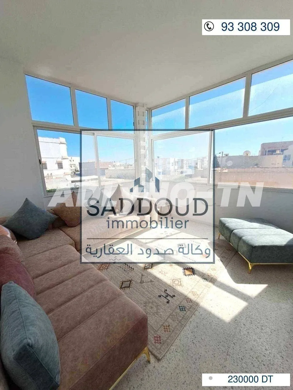 À vendre étage de villa à route Mahdia km 5 (مركز بشة)