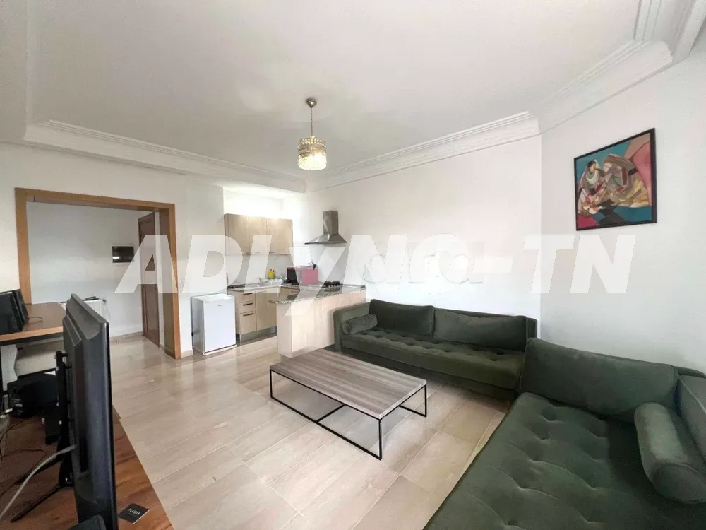 A louer APPARTEMENT S+1 meublé avec balcon à Soukra Parc