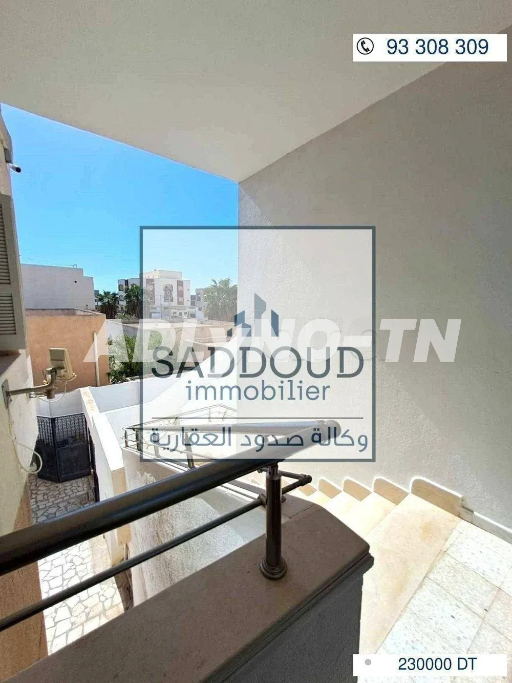 À vendre étage de villa à route Mahdia km 5 (مركز بشة)