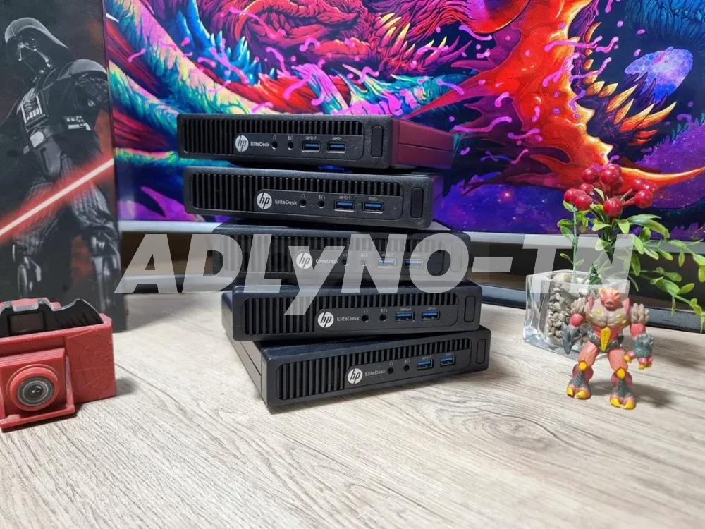 ? Des Unité Mini ? HP EliteDesk 705 G3 ? Importés ? AMD A6-8570E ? 8 Go RAM DDR4 ? 256 Go SSD ? 399 DT ?