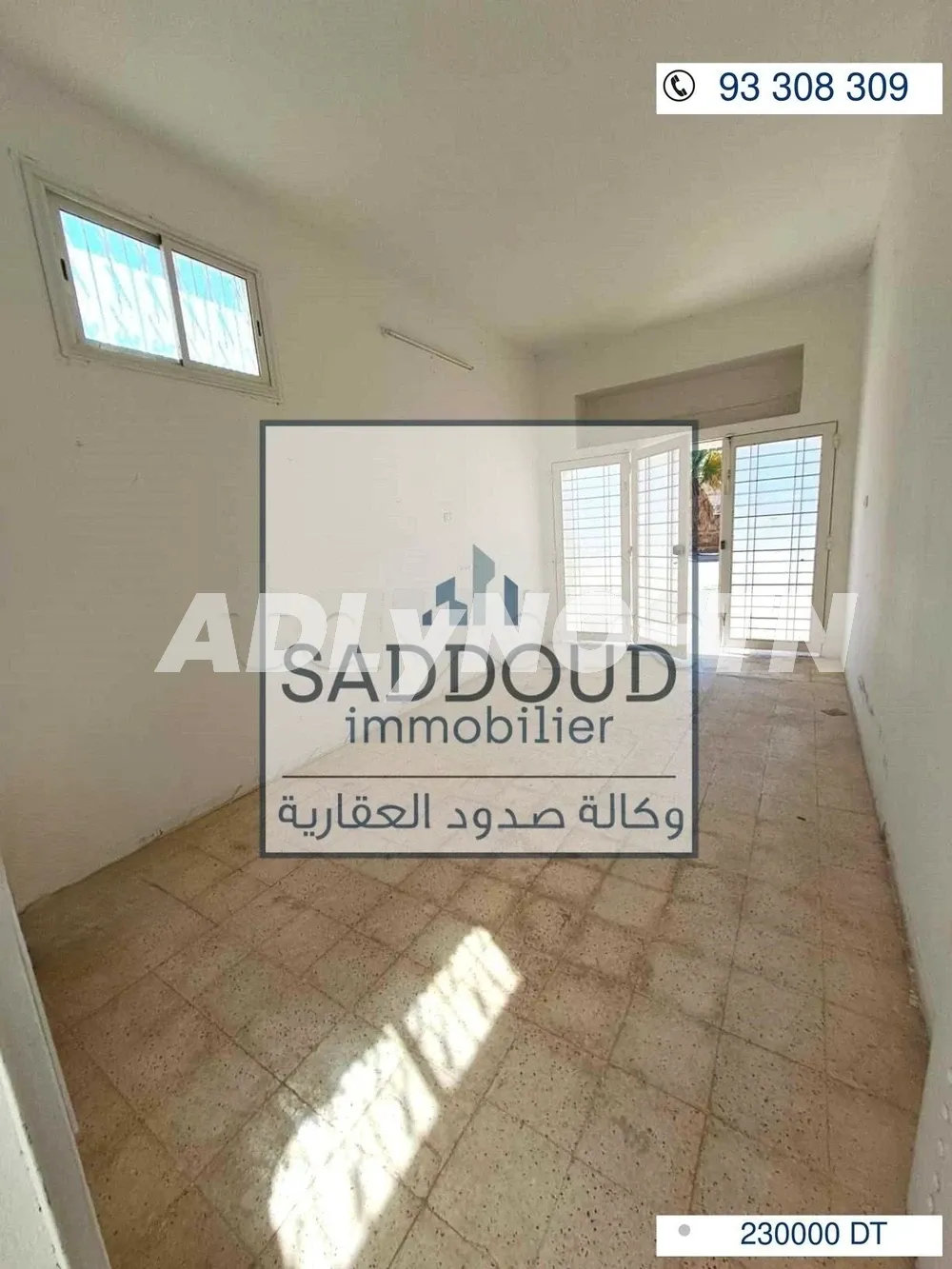 À vendre étage de villa à route Mahdia km 5 (مركز بشة)