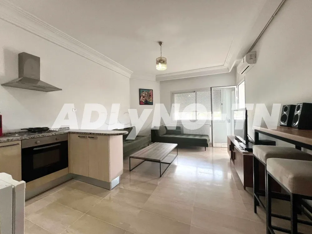 A louer APPARTEMENT S+1 meublé avec balcon à Soukra Parc