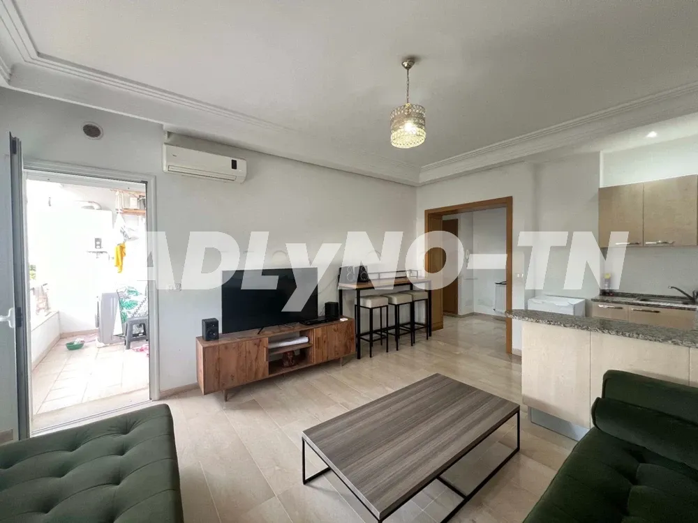 A louer APPARTEMENT S+1 meublé avec balcon à Soukra Parc